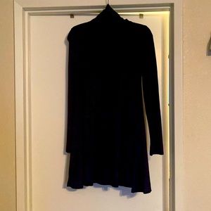 Turtle neck navy blue dress